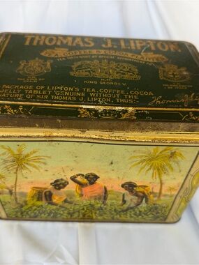 Decorative Tea Tin - Green & Gold